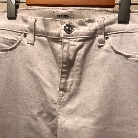 Hudson niko mid rise skinny ankle white jeans 29 x 28 - Picture 3 of 6